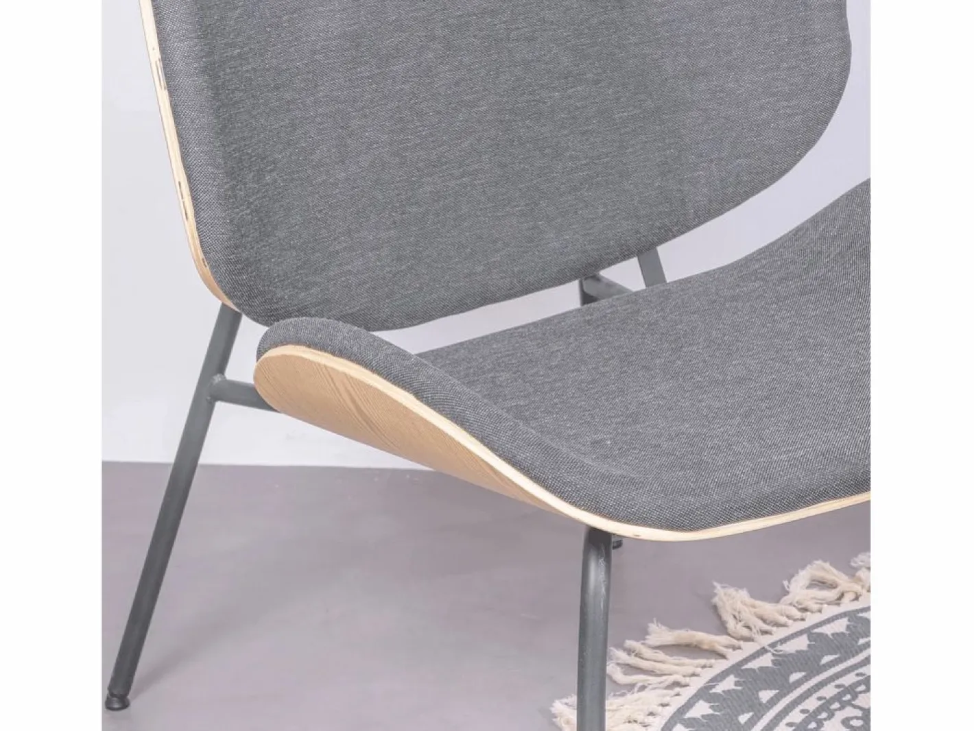 Nest Dream Sillón rústico en madera de nogal - Plymouth - Gris Sale