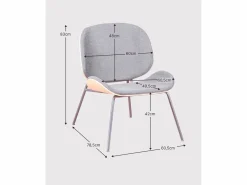 Nest Dream Sillón rústico en madera de nogal - Plymouth - Gris Sale