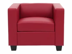 MCW Sillón De Piel|Sillón Sillón lounge Lille, Cuero,