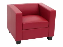 MCW Sillón De Piel|Sillón Sillón lounge Lille, Cuero,