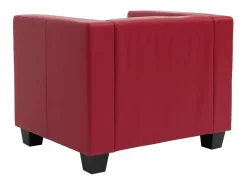 MCW Sillón De Piel|Sillón Sillón lounge Lille, Cuero,