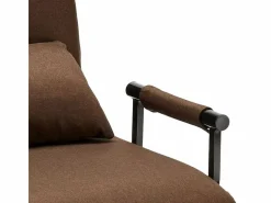 Le roi du relax Sillón Cama|Sillón Sofá cama plegable individual de tela Deborah - Marrón