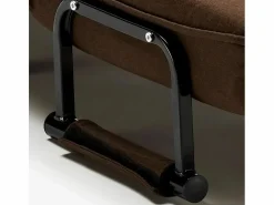 Le roi du relax Sillón Cama|Sillón Sofá cama plegable individual de tela Deborah - Marrón