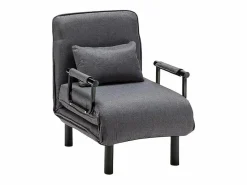 Le roi du relax Sillón Sofá cama plegable individual de tela Deborah - Gris Hot