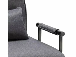 Le roi du relax Sillón Sofá cama plegable individual de tela Deborah - Gris Hot