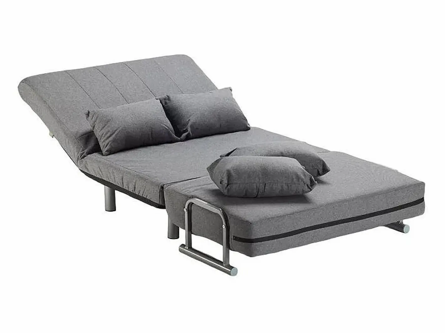 Le roi du relax Sillón Sofá Cama Plegable Reposabrazos de tela Deborah Twin Dos Plazas - Gris Online