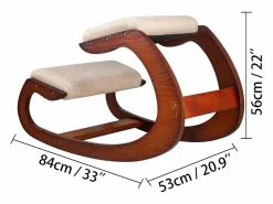 Silla De Oficina|Sillón SucceBuy Silla Ergonómica de Rodillas Taburete de Madera de Balanceo para Oficina y Hogar, Promoviendo una Buena Postura