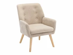 Sillón tapizado de tela de color . Estilo escandinavo. SERINO^Vente-unique Best