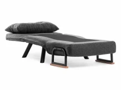 Menzzo Sillón Escandinavo|Sillón-cama de 1 plaza – oscuro – metalizado