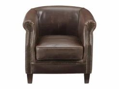 sillon club de piel envejecida ENGUERRAND^Vente-unique Outlet