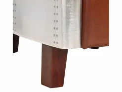Clicnbuy Sillón De Piel|Sillon de aviador de cuero auténtico marrón