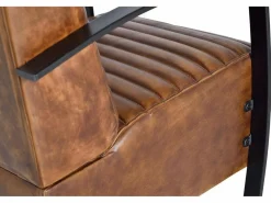 Sillon de estilo industrial en piel natural^Giner y colomer Sale