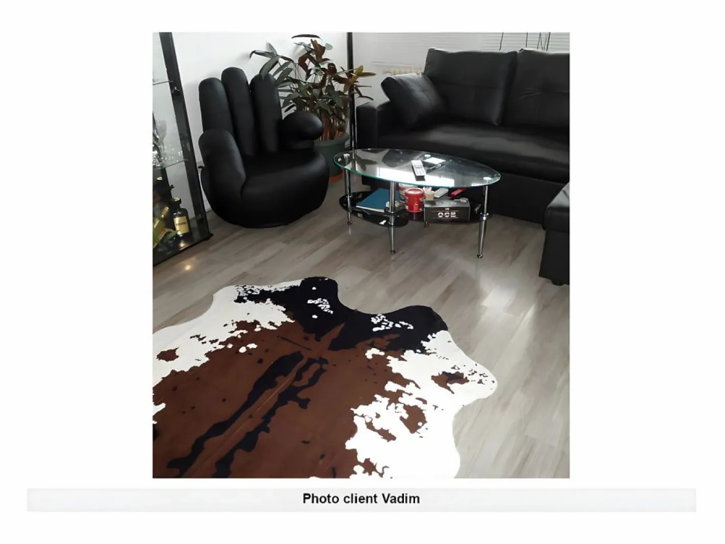 Vente-unique Sillón|Sillón En Forma De Mano|Sillon mano giratorio de piel sintetica en CATCHY