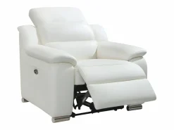 Vente-unique Sillón De Piel|Sillón Relax|Sillon relax eléctrico de piel olor marfil ARENA