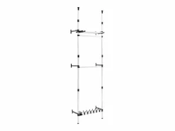 vidaxl Mueble Perchero|Sistema de armario telescópico con barras y estante aluminio