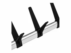 vidaxl Sistema de armario telescópico con barras y estante aluminio Plateado