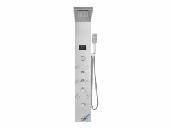 Sistema de panel de ducha de acero inoxidable con 6 modos, sistema de torre de panel de ducha SucceBuy, LED Hydropower Plateado Discount