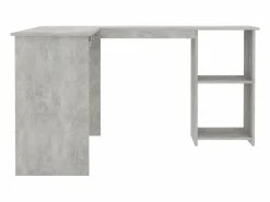 Skive Escritorio forma de L contrachapada hormigón 120x140x75 cm^Garden Furniture