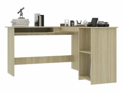 Garden Furniture Escritorio Rinconero|Skive Escritorio forma de L madera contrachapada roble 120x140x75 cm