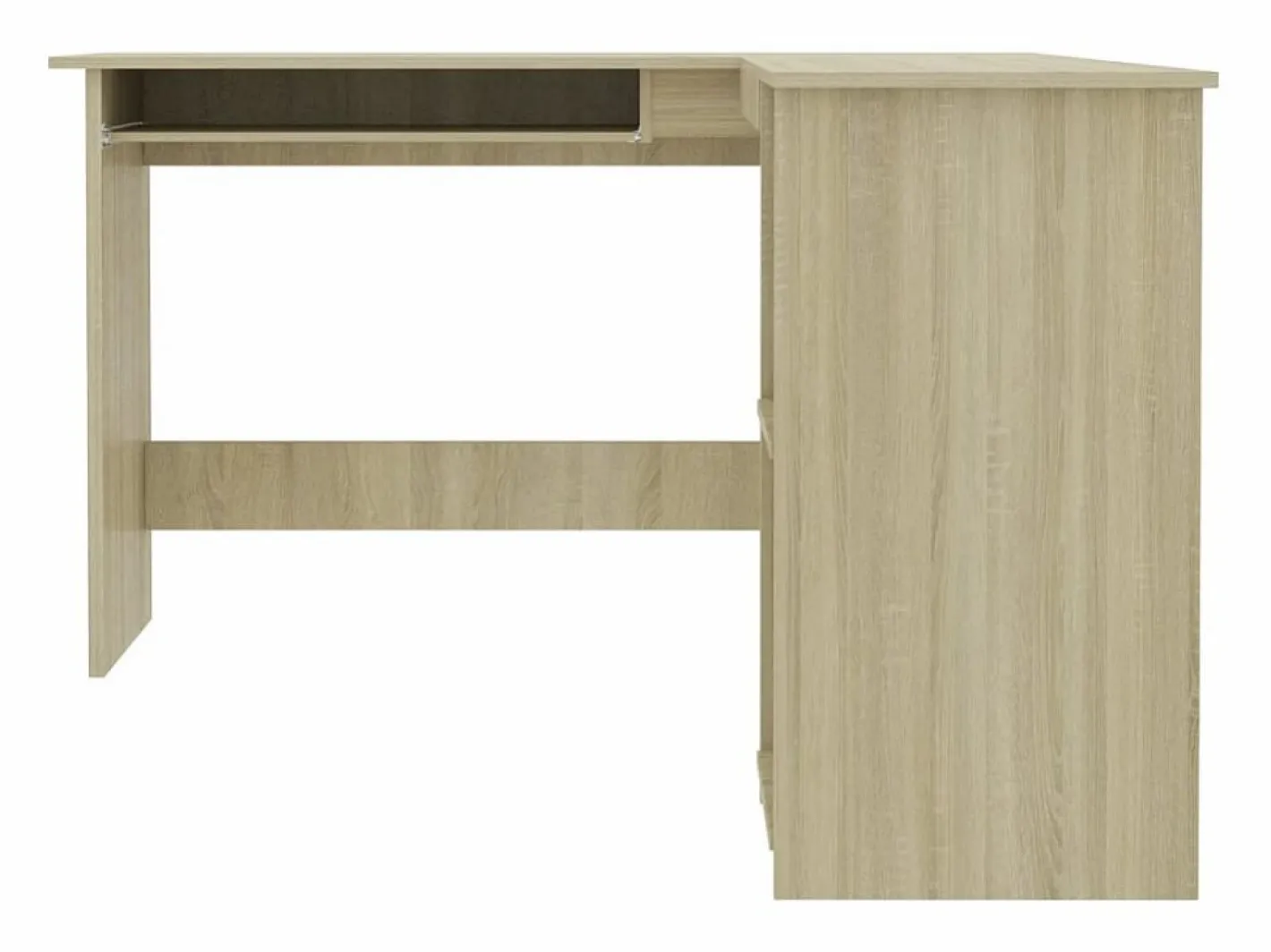 Garden Furniture Escritorio Rinconero|Skive Escritorio forma de L madera contrachapada roble 120x140x75 cm