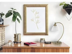 AKUNADECOR Lámpara De Escritorio|Sobremesa Jaipur Cuero Satinado Con Tulipa De Cristal