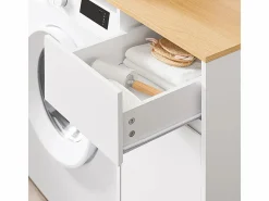 Sobuy Mueble Para Lavadora|Armario para Lavadora y Secadora con Cesta, , 100x60x90 cm