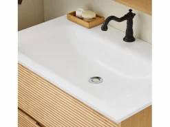 BZR198-N Conjunto de Muebles de baño 2 piezas Armario Colgante + Espejo^Sobuy