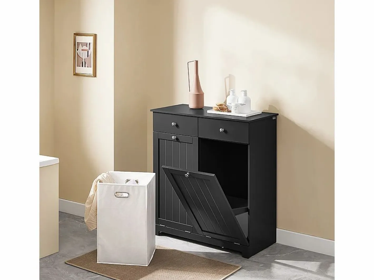 Mueble de Baño con 2 Cajones y 2 Bolsas Extraíbles,^Sobuy Hot