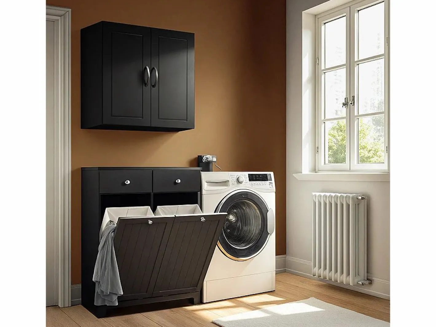 Mueble de Baño con 2 Cajones y 2 Bolsas Extraíbles,^Sobuy Hot