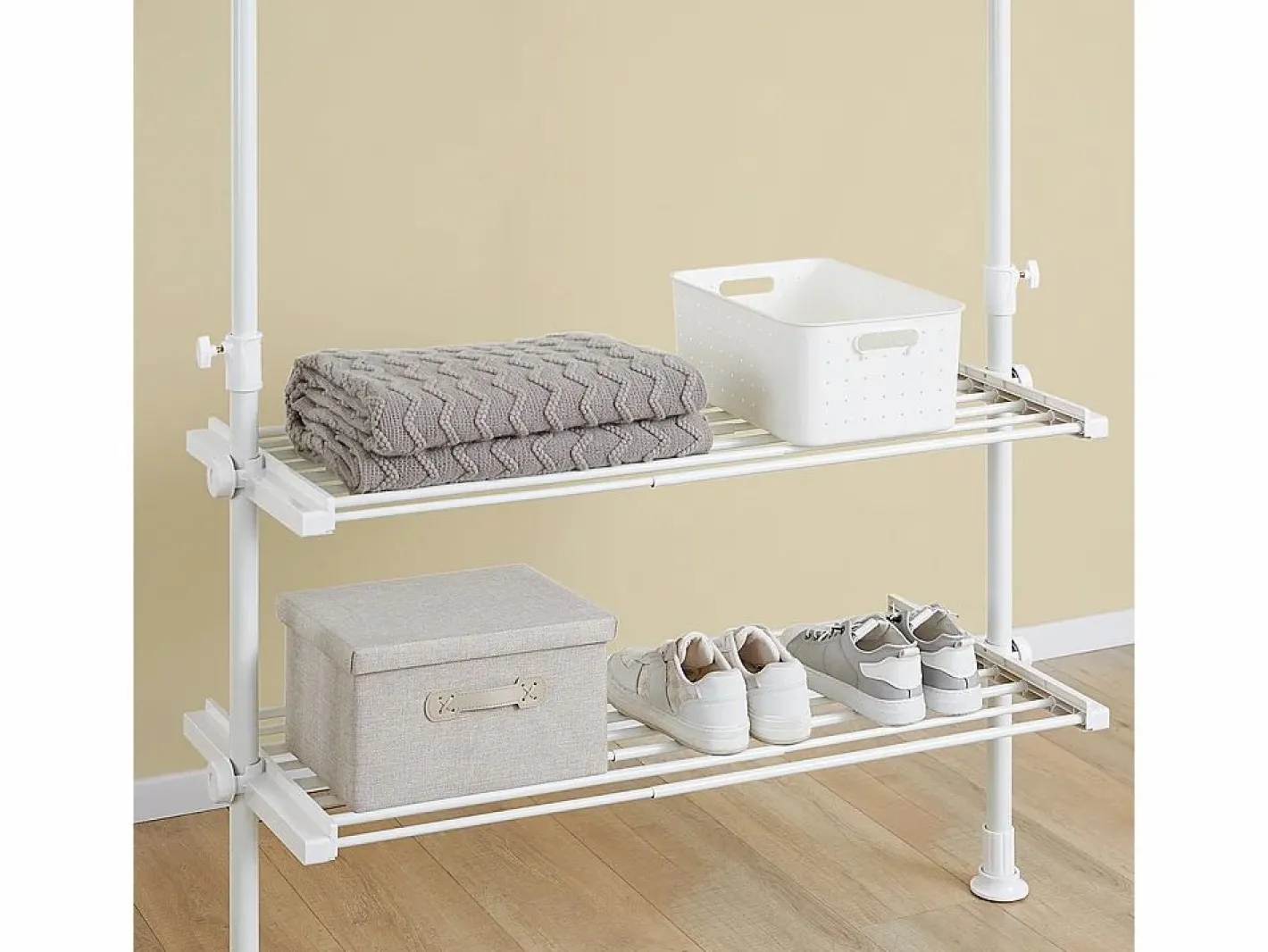 Sobuy Burro Para Ropa|Perchero de pie 76.99x84.99x103cm Funcional FRG34-II-W