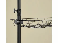Sobuy Perchero de pie telescópico con barras y estantes, armario abierto Negro New