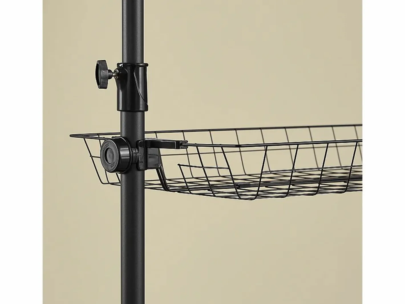 Sobuy Perchero de pie telescópico con barras y estantes, armario abierto Negro New