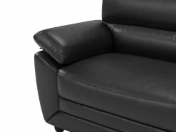 Vente-unique Sofá 3 + 2 plazas de piel sintética en color MANOA Negro Online