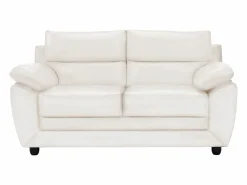 Vente-unique Sofá 3 + 2 plazas de piel sintética en color MANOA Blanco Clearance