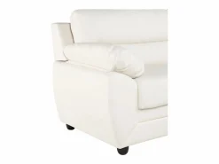 Vente-unique Sofá 3 + 2 plazas de piel sintética en color MANOA Blanco Clearance