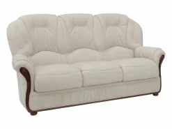 Vente-unique Sofá De Piel|Sofá 3 plazas 100% cuero de búfalo color DAPHNE