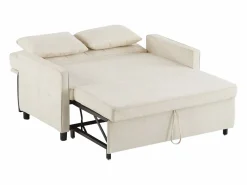 Sofá Relax|Sofá 2 plazas - Sofá de salón con respaldo regulable y función cama nido - 2 cojines y reposabrazos - chenilla