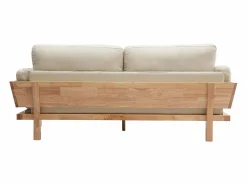 Sofá 3 plazas blanco crema patas madera KYO^Miliboo