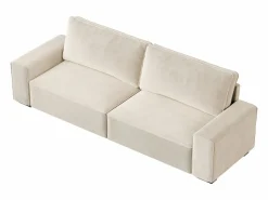 DripeX Sofá Escandinavo|Sofá 3 plazas chenilla - con reposabrazos anchos - 220 x 83 x 88 cm