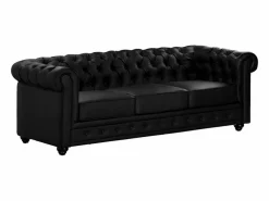 Sofá 3 plazas CHESTERFIELD - Piel sintética -^Vente-unique Discount