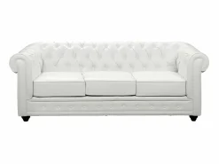 Vente-unique Todos Los Sofás|Sofás Chesterfield|Sofá 3 plazas CHESTERFIELD - Piel sintética -