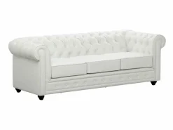Vente-unique Todos Los Sofás|Sofás Chesterfield|Sofá 3 plazas CHESTERFIELD - Piel sintética -