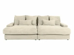 Sofá 4 plazas con asiento profundo de pana en color CALAZO^Vente-unique New