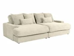 Sofá 4 plazas con asiento profundo de pana en color CALAZO^Vente-unique New