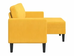 Sofá 2 plazas con chaise longue en forma L claro 125cm^vidaxl Outlet