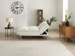 Vente-unique Sofá 3 plazas convertible clic-clac en tela PALOBU Beige Outlet