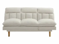 Vente-unique Sofá 3 plazas convertible clic-clac en tela PALOBU Beige Outlet