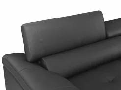 LINEA SOFA Sofá - 2 Plazas|Sofá De Piel|Sofá 2 plazas de piel de becerro color antracita SOLANGE