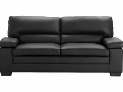LINEA SOFA Sofá 3+2 plazas de piel de búfalo color MIMAS Negro New