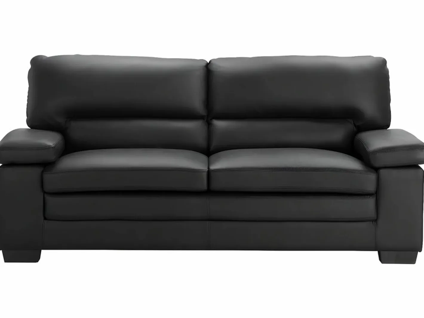 LINEA SOFA Sofá 3+2 plazas de piel de búfalo color MIMAS Negro New